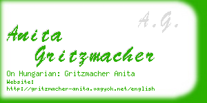 anita gritzmacher business card